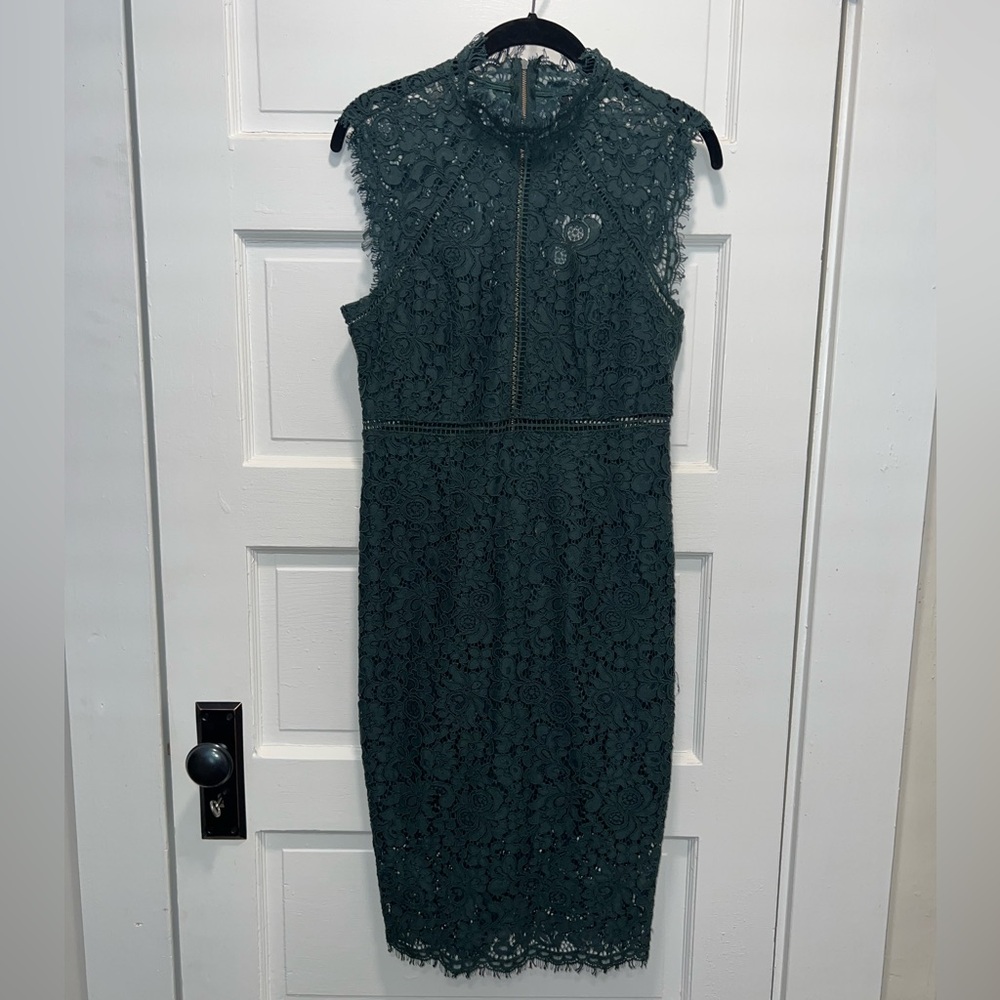 Bardot Dark Green Lace Midi Dress NWT✨ - Picture 5 of 17